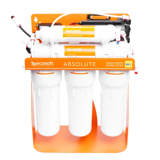 Фільтр зворотного осмосу Ecosoft Absolute з мінералізатором з помпою на станині (MO675MPSECO)